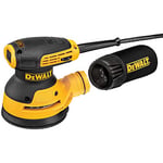 DEWALT - Ponceuse excentrique Ø 125 mm - 280 W à vitesse réglable - de 8,000 à 12,000 Orb / min - DWE6423-QS