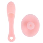 Facial Brush Practical 2Pcs Simple Mild Silicone Face Wash Brushes For Remove