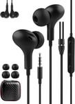 Écouteurs Intra-Auriculaires 3,5 mm avec Microphone stéréo, écouteurs magnétiques 3,5 mm pour iPad 9,iPhone 6S,écouteurs filaires antibruit pour Hua wei P40/30 Lite,Samsung A12 A71 S10 A52 A72