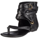 Buffalo London 309-9823 PU Tan 01 109322 Sandales Tendance pour Femme, Noir Black635, 36 EU