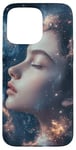 Coque pour iPhone 15 Pro Max Femmes Fantasy Art Déesse Cosmique Art Galaxie