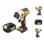 Dcf 887 n Clé à choc sans fil 18 v 205 Nm 1/4'' Brushless + 1x batterie 4,0 Ah - sans chargeur - Dewalt