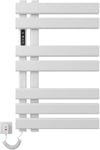 Radiateur Sèche-Serviettes Électrique Basse Consommation Smart Towel Blanc 235 W, 450X720Mm Towel Warmer, Affichage Led, Commande Tactile, Minuterie, 3 Modes De Fonctionnement-Whit[ACC093549]