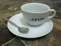 Costa Coffee Cup Mug With Handle With Saucer And Spoon Primo Mug 275ml