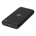 Deltaco Powerbank Wireless 10 000 mAh Svart