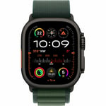 Apple Watch Ultra 2, Smartwatch (black, 49 mm, Alpine Loop dark green, titanium case, cellular)