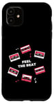 Coque pour iPhone 11 Feel the Beat Music Lover Cassette Vintage Cadeau Homme Femme