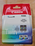 Canon Pixma pack of 4 colour  Twin pack CLI-36