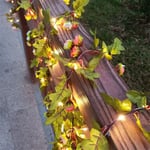 Flower Green Leaf String Lights Keinotekoinen viiniköynnöksen keiju valot Paristokäyttöinen joulukuusen seppeleen valo kitkemiseen kodin sisustukseen(7-Pink Valkoinen kukka-2M 20LED)