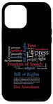 Coque pour iPhone 12 Pro Max Premier amendement Liberté d'expression Liberté de la presse