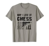 Why I Lose At Chess Saying Excuses For Chess Game Player T-Shirt