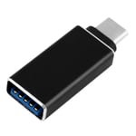 USB-C OTG adapter - USB-C han / USB-A 3.0 hun - Sort