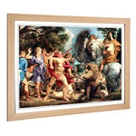 Big Box Art Framed Print of Peter Paul Rubens Attack Design | Wall Art Picture | Home Decor for Kitchen, Living, Dining Room, Bedroom, Hallway, Office, Oak, A2 / 24.5x18 Inch / 62x45cm