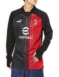 AC Milan 769275 Prematch sweat Soccer T-shirt Men's Black-Tango Red M