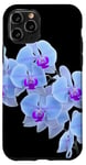 Coque pour iPhone 11 Pro Magnifique orchidée bleue Phalaenopsis en forme de mania