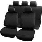 Primematik - Housses de siège de voiture noir. Housses de protection universal pour 5 sièges d'auto