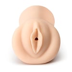 Lovehoney Thrust Pro Mini Lea Male Masturbator - 5 Inch Realistic Vagina with Textured Canal - Vibrator Compatible Male Sex Toy - Self Pleasure Sex Toys for Men - Waterproof - 316g - Flesh Pink