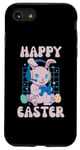 Coque pour iPhone SE (2020) / 7 / 8 Happy Easter Gamer Bunny – Design de jeu de Pâques pour garçons et filles