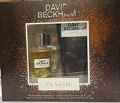 David Beckham Classic Men Gift Set 40ml EDT + Hair/Body 200ml SEE PICTURES