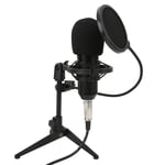 Condenser Microphone 3.5mm Plug With Adjustable Tripod Set Kit For Broadcast GHB