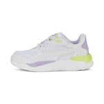 PUMA X-Ray Speed Play AC PS Basket, White White-Vivid Violet-Lily Pad, 27.5 EU