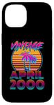 Coque pour iPhone 14 25 Years Old Retro Vintage Funny April 2000 25th Birthday