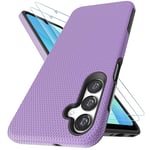 Case Collection for Samsung A16 Phone Case and 2X Screen Protector, Dual Layer Shockproof Drop Protection, Military Grade Rugged Matte Cover for Samsung Galaxy A16 5G Case Lavender