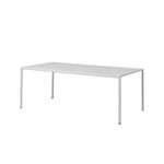 HAY - New Order Table Cloud Grey Linoleum Top / Light Grey Frame 200 x 100 cm - Spisebord - Grå - MDF/Metall/Plast