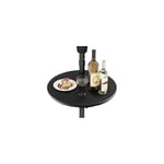 Costway - Table de Parasol de Jardin, Plateau de Table Rond avec Trou de 38 mm pour Parasol, Plateau φ 50 cm en pe pour Parasol d'Extérieur Réglable,