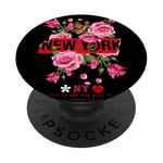 Cool Floral New York City Graphic Design, New York City PopSockets Adhesive PopGrip