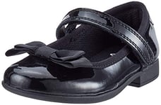 Clarks Girl's Scala Tap Closed Toe Sandals, Black Black Pat Black Pat, 8 UK Child