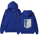 (Blue-1-M）attack on titan huppari pukuhuppu Miesten