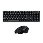 Logitech G502 HERO Wired Gaming Mouse + G413 SE Full-Size Mechanical Gaming Keyboard, HERO 25K Sensor, 11 Programmable Buttons, Backlit Keyboard with Tactile Mechanical Switches, Anti-Ghosting - Black