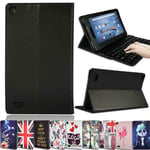 For Amazon Kindle Fire 7 5th/7th/9 Leather Stand Cover Case + Bluetooth Keyboard