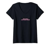 Womens Hot Girls Love True Crime | Funny True Crime Outfit | V-Neck T-Shirt