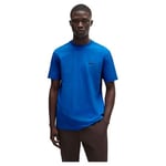 BOSS Mens Tee Stretch-Cotton Regular-fit T-Shirt with Contrast Logo