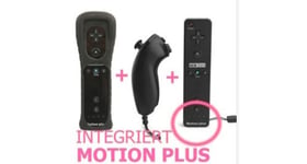 Qumox manette wii motion plus compatible + nunchuck noire pour wii u wii mini