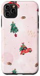 Coque pour iPhone 11 Pro Max Christmas Car Christmas Tree Merry Christmas Vibes To Go Rouge