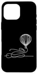 Coque pour iPhone 16 Pro Max Ballon à air One Line Art Dessin