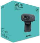 Logitech C270 HD Webcam - Dark Grey (960-000694) (D)