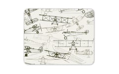 Vintage Aviation Flying Machines Mouse Mat Pad - Flight Fun Computer Gift #15749