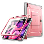 SUPCASE Coque iPad Air 4 (2020) 10,9 Pouces, Protection Intégrale [Unicorn Beetle Pro] Étui Robuste avec Porte-Stylet, Béquille et Protecteur d'écran Intégré (Or Rose)