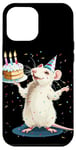 iPhone 13 Pro Max Pretty white Rodent Costume with Birthday Cake and Hat Case