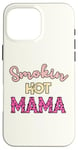 Coque pour iPhone 16 Pro Max Smoking Hot Mama Dalmatien Rose vif Sexy Mom