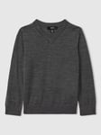 Reiss Kids' Earl Wool Jumper, Grey