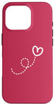 iPhone 16 Pro Heart Doodle Love Message Valentine's Day Red Case