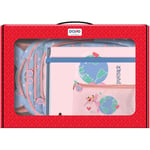 DOHE - Pack Scolaire Grand Sac à Dos, Trousse Triple et classeur avec 100 Feuilles de Rechange - Set Primaire pour Enfant, Mallette, matériel Scolaire, Pink Panther Ecopink, 51,5 x 36,5 x 10,5 cm,