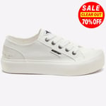 Rocket Dog Jazzin Womens Classic Fashion Casual Canvas Trainers Shoes White