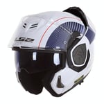 LS2, Casque Moto modulable ADVANT Cooper Blanc Bleu, L