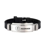 Medicinsk Varnings-ID Armband Black one size